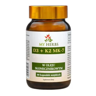 Bio Herbs D3+K2 MK7, cápsulas, 80 uds.