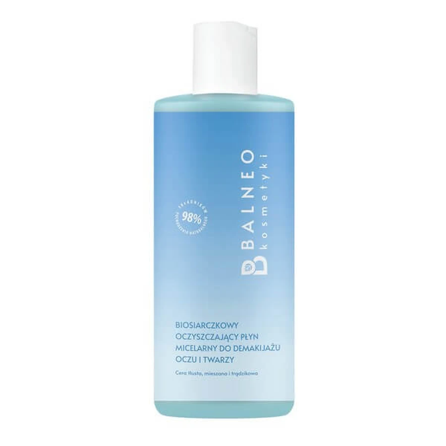 Balneokosmetics, demachiant micelar cu biosulfură pentru față și ochi, 300 ml