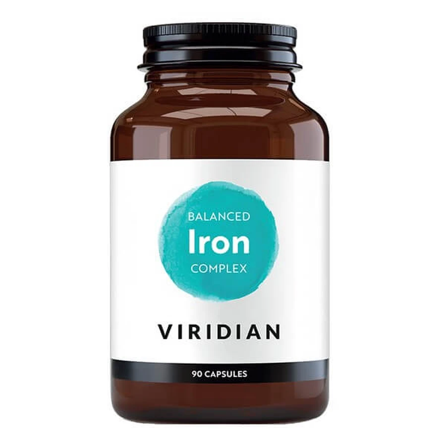 Complesso di ferro Viridian, capsule vegetali, 90 pezzi.