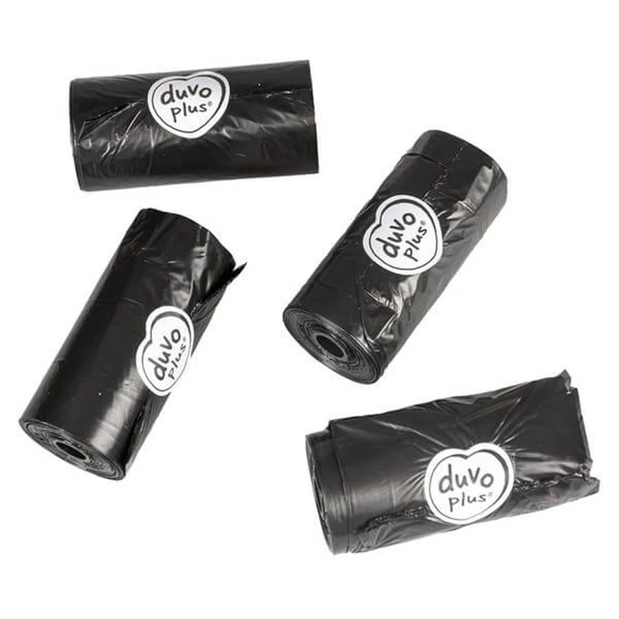Duvoplus Classic, pungi pentru fecale de câine, negru, 4 x 20 buc.