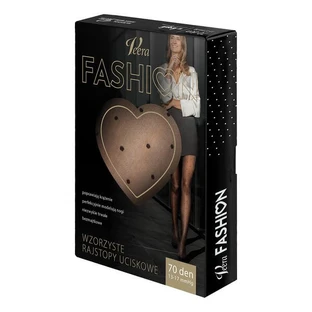 Veera Fashion, patterned tights, 70 DEN, black with dots, size S