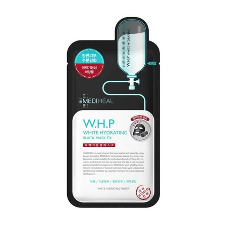 Mediheal W.H.P White Hydrating, zwart hydraterend bladmasker, 25 ml