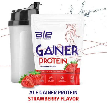 ALE Gainer Eiwit Aardbeiensmaak, poeder, 1000 g