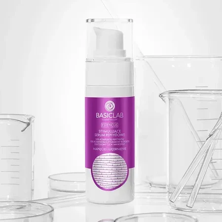 BasicLab Esteticus, stymulujące serum peptydowe do twarzy na noc Napięcie i Ujędrnienie, 30 ml: ceny i cechy