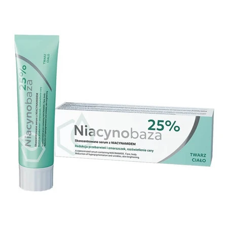 Set Niacinobase 25%, geconcentreerd serum met niacinamide, 30 g + Retinobase 17000, farmaceutische vitamine A-crème, 30 g