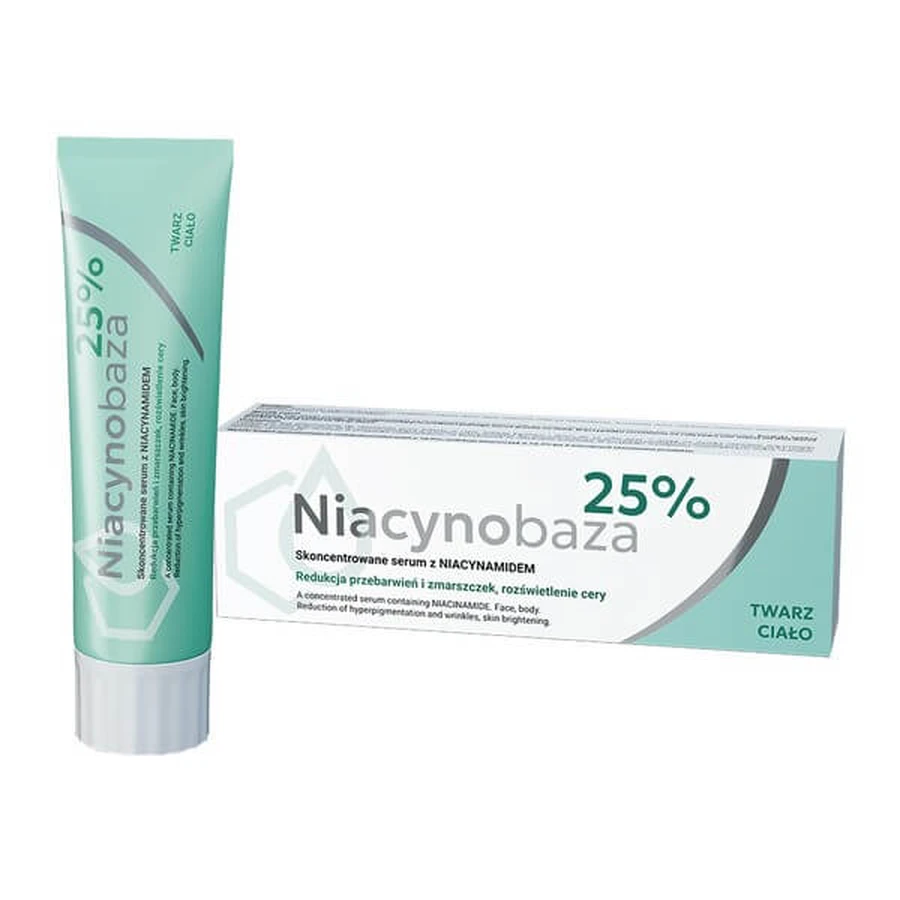 Set Niacinobase 25%, geconcentreerd serum met niacinamide, 30 g + Retinobase 17000, farmaceutische vitamine A-crème, 30 g