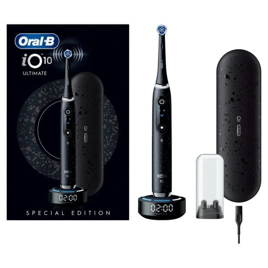Oral-B iO 10, elektrische tandenborstel, Cosmic Black, 1 st.