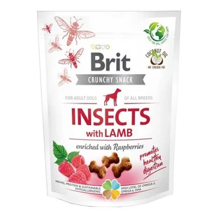 Brit Care Dog Crunchy Cracker Insects &amp; Lamb, hrană pentru câini cu insecte și miel, 200 g