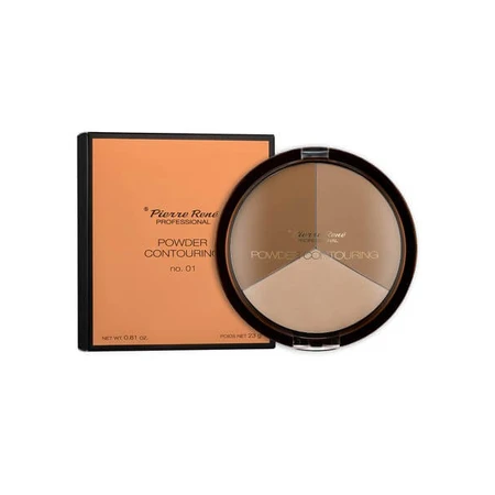 Pierre Rene Powder Contouring, powder face contouring palette, no. 01, 23 g