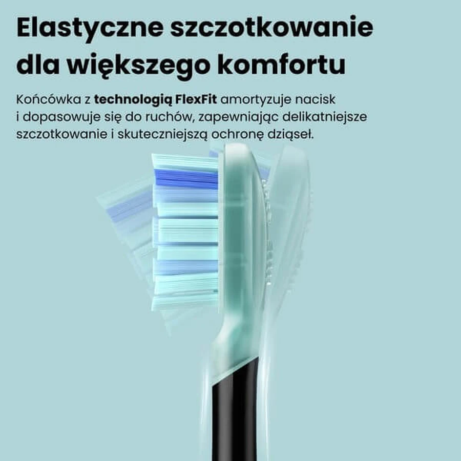 Oclean Ultra Gum Care, opzetborstels, zwart, 2 stuks.
