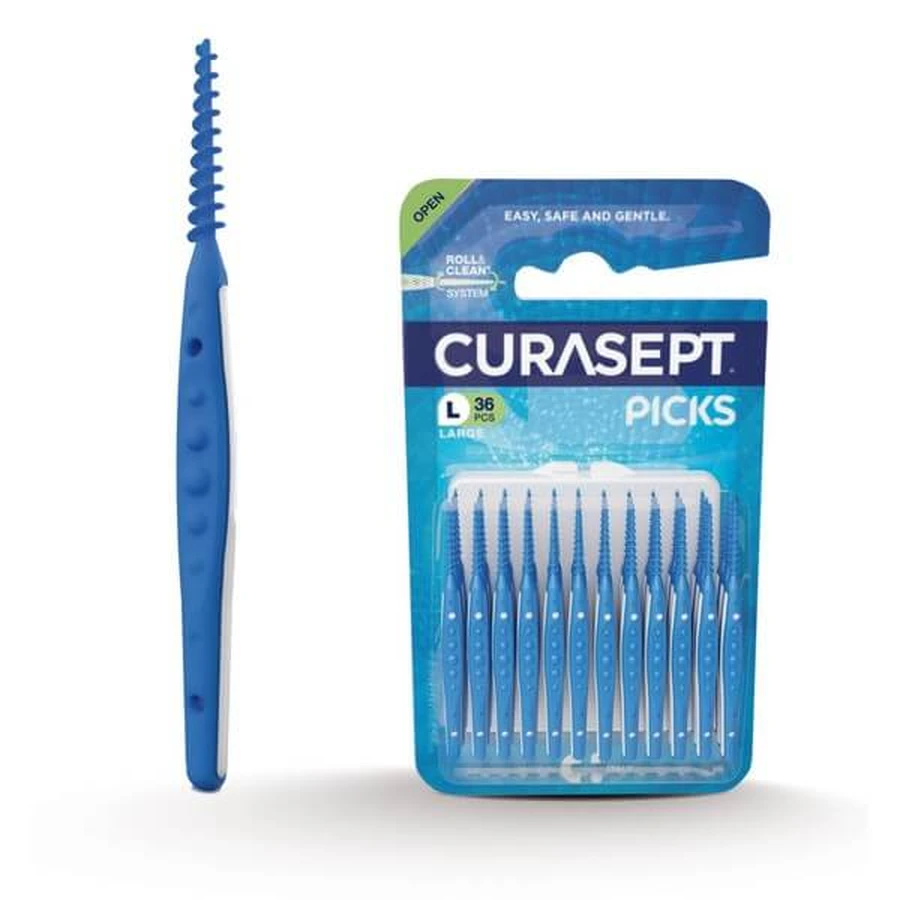 Curasept Picks Large, scobitori din silicon, 36 buc.