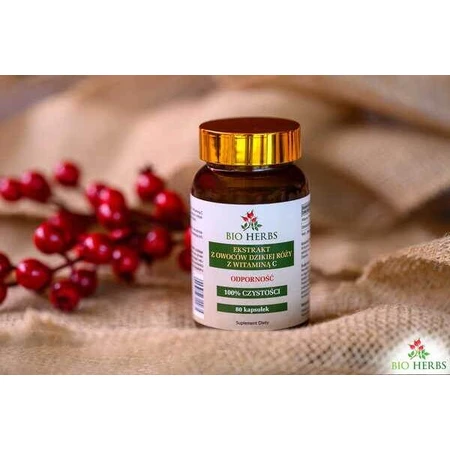 Bio Herbs Extracto de Rosa Mosqueta con Vitamina C, cápsulas, 80 uds.