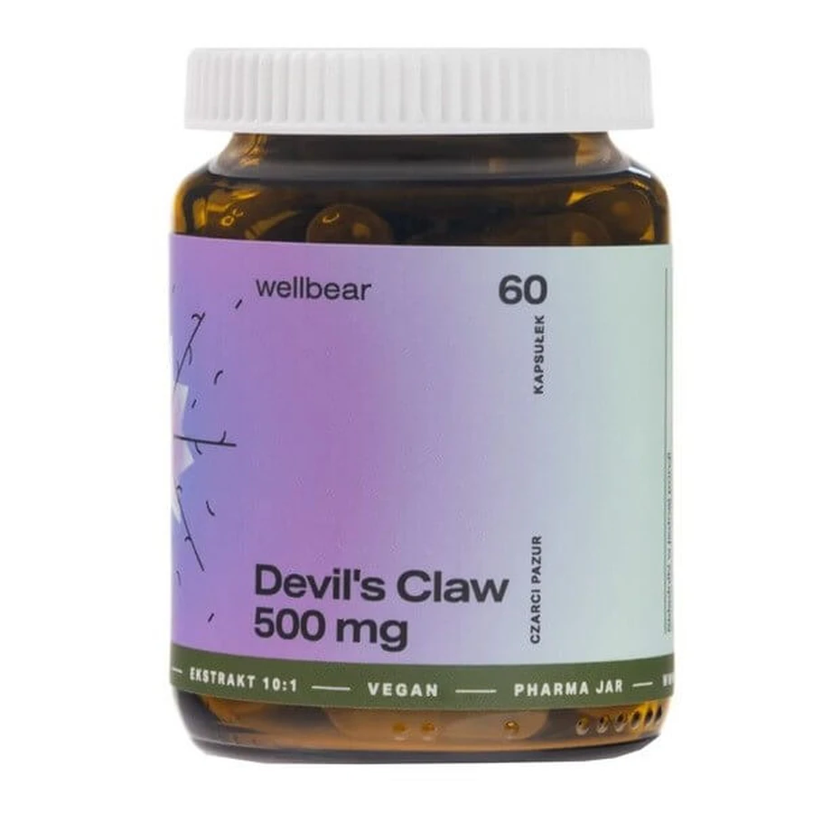 Wellbear Teufelskralle 500 mg, Kapseln, 60 Stück.