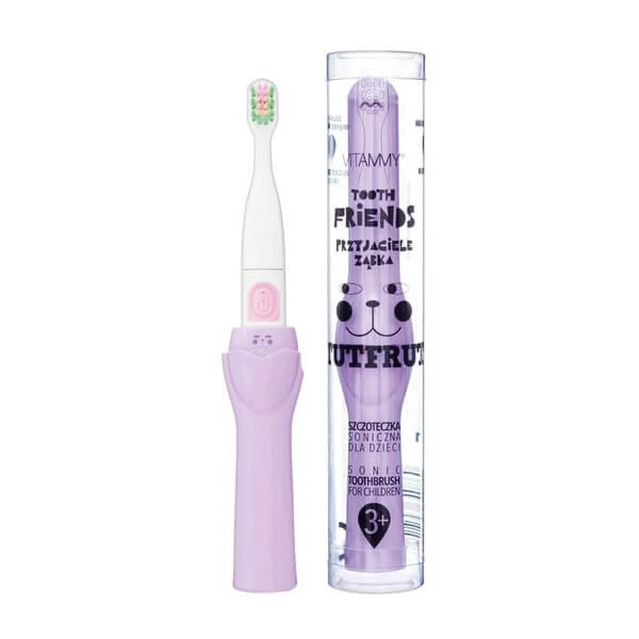 Vitammy Friends, periuță de dinți sonică pentru copii, violet, 36 m+, 1 buc.