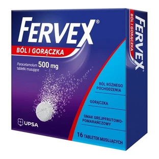 Fervex Dolor y Fiebre, 500 mg, comprimidos efervescentes, 16 uds.