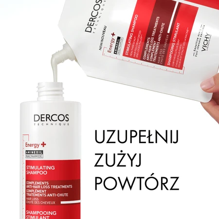 Dercos Energy+ set, shampooing fortifiant, 400 ml + recharge, 400 ml