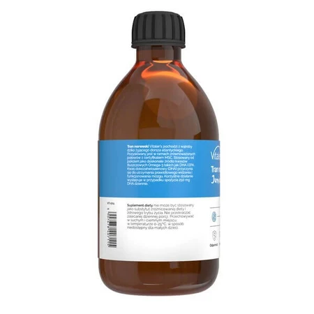Vitalers Norvegian ulei de pește pentru copii, neparfumat, lichid, 250 ml