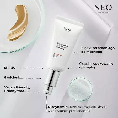 Neo Make Up Intense Serum, satinierte Grundierung, 05 GOLD, 30 ml.