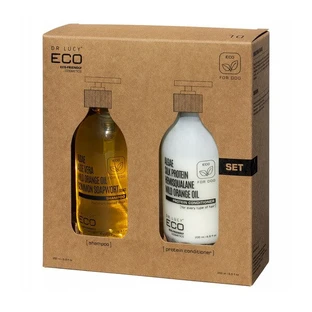 Dr Lucy Eco, șampon pentru păr scurt + set balsam proteic pentru câini, 1 buc.