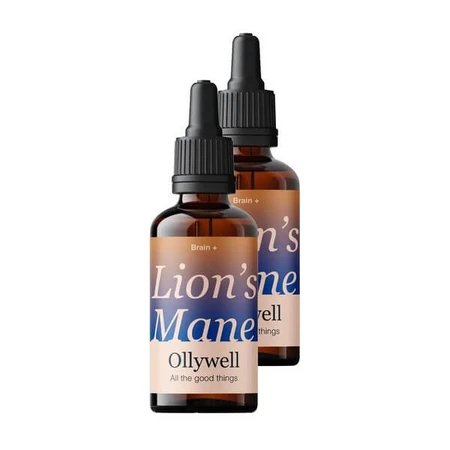 Set de 2 x Ollywell BIO Lion's Mane, picături, 30 ml
