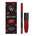 Golden Rose Matte Lipkit, lip makeup set, red, 7.6 g