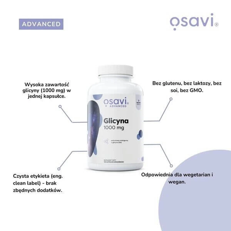 Osavi Glicyna 1000 mg, kapsułki twarde, 60 szt.: ceny i cechy