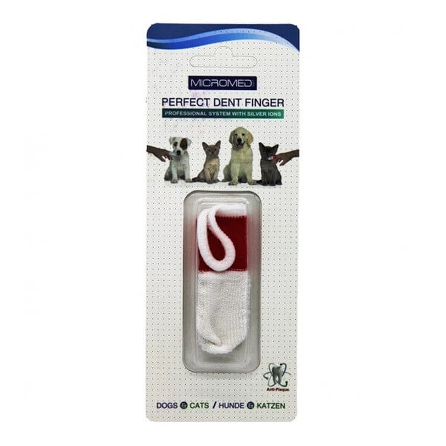 Micromed Perfect Dent Finger, pulitore per denti di gatto, blister, 1 pz.