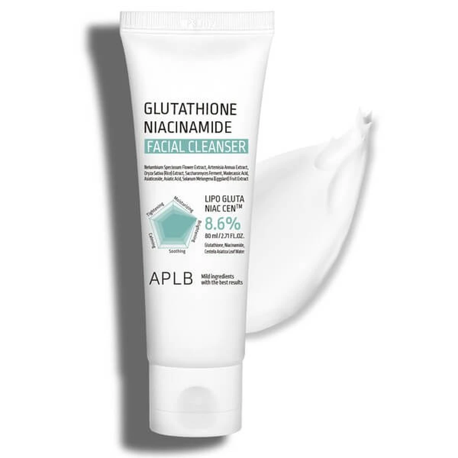 APLB Glutathione Niacinamide Facial Cleanser, reinigendes Gesichtsgel mit Glutathion und Niacinamid, 80 ml