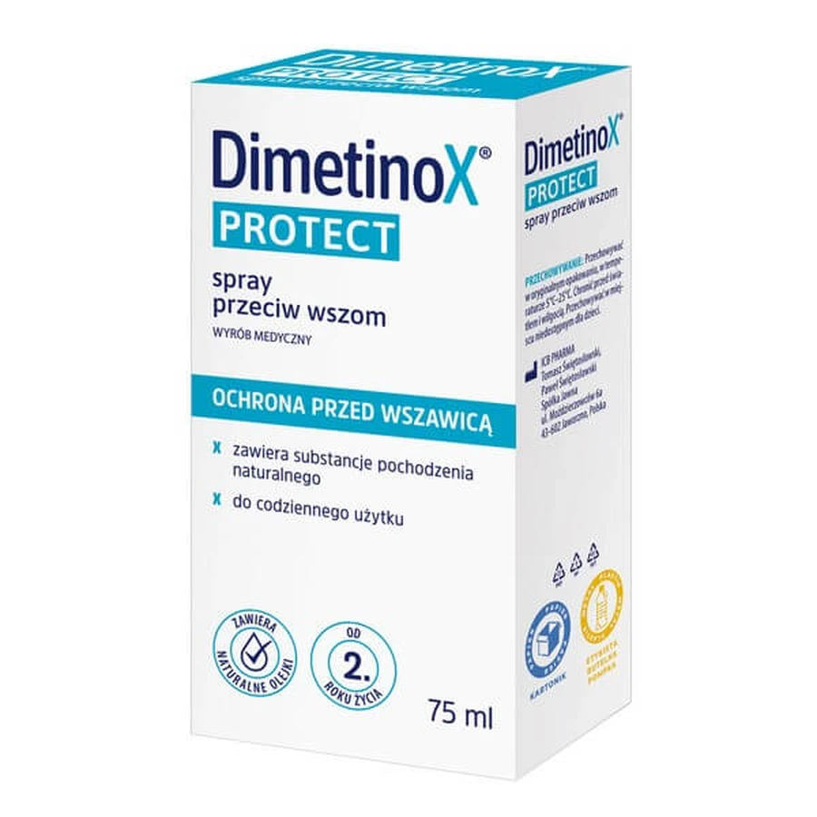 DimetinoX Protect, spray împotriva păduchilor, 75 ml