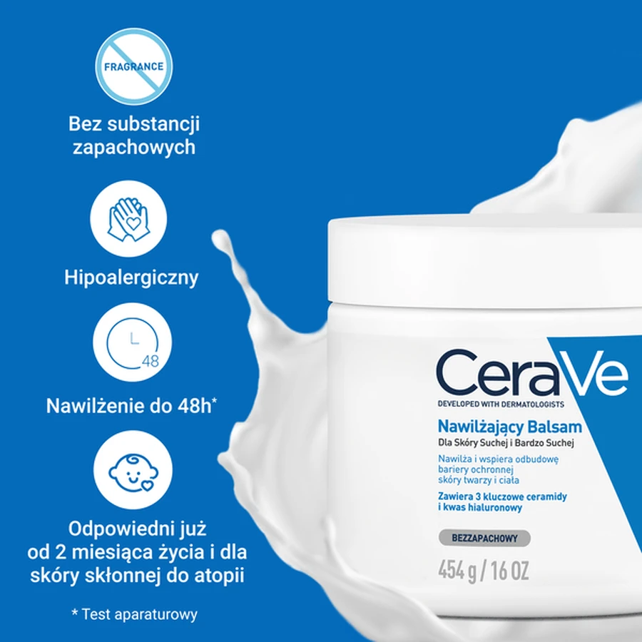 Kit CeraVe, loțiune hidratantă pentru față și corp cu ceramide pentru piele uscată și foarte uscată, 454 g + pachet de reumplere, 454 g