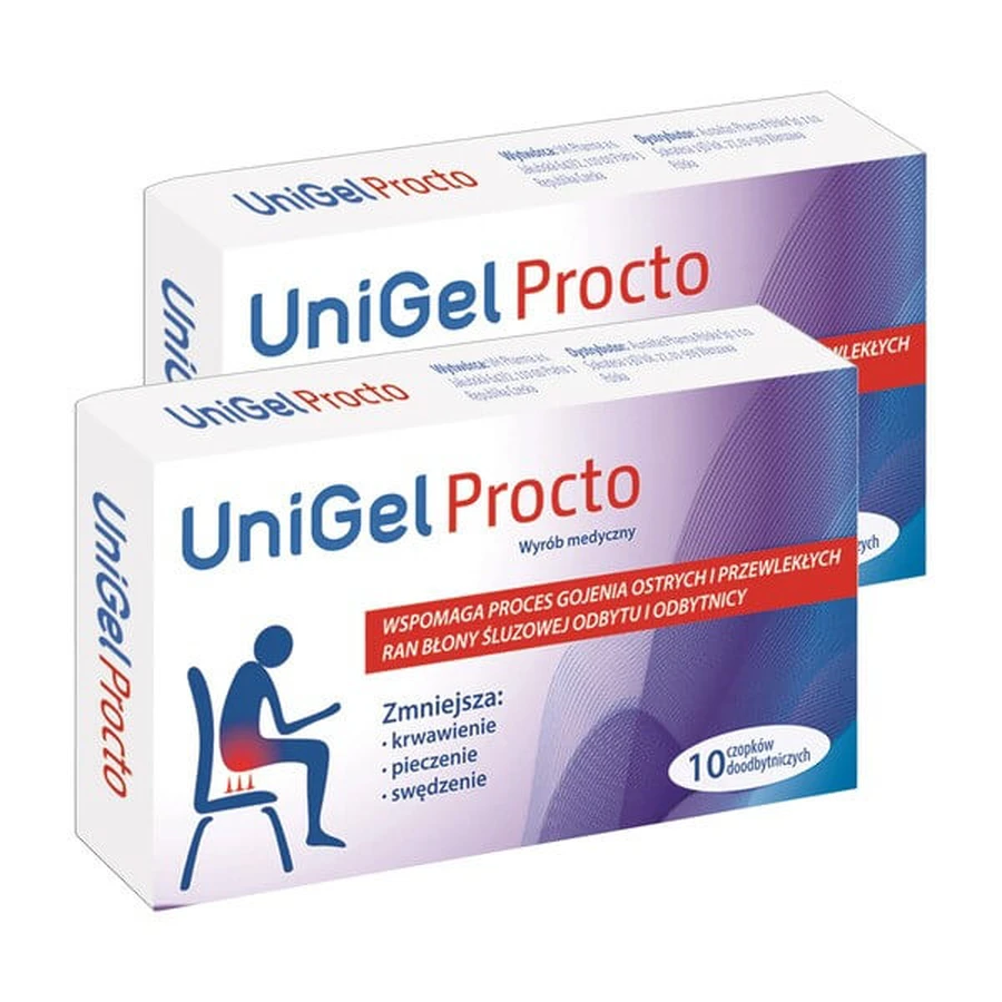 Set de 2 x Unigel Procto, 10 pcs.