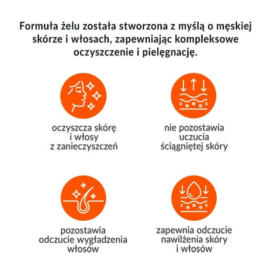 Enilome Men, żel pod prysznic 3w1, 200 ml: ceny i cechy