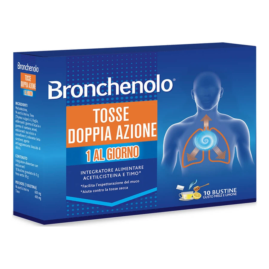 Bronchenol Tos Doble Acción Sabor Miel Y Limón 10 Sobres