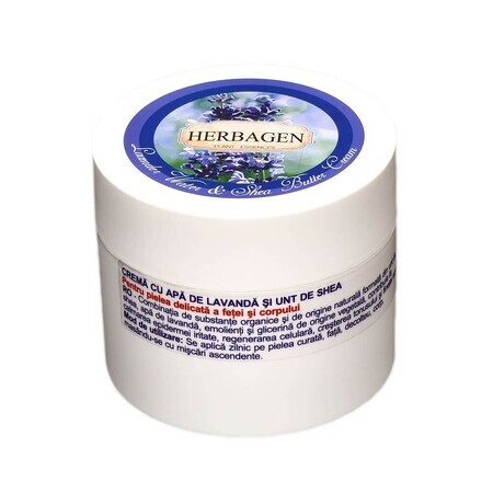 Crema cu apa de lavanda si unt de shea, 150 ml, Herbagen