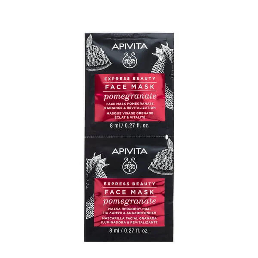 Apivita Maschera Viso Rivitalizzante Melagrana 2x8ml