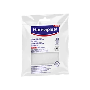 Hansaplast verbandgaas 10x10cm 10 Stuks