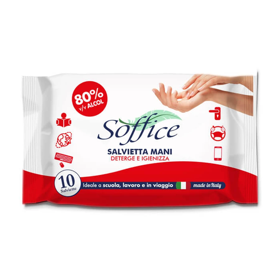 SOFFICE Hand Saver 80% Alc.10pcs.