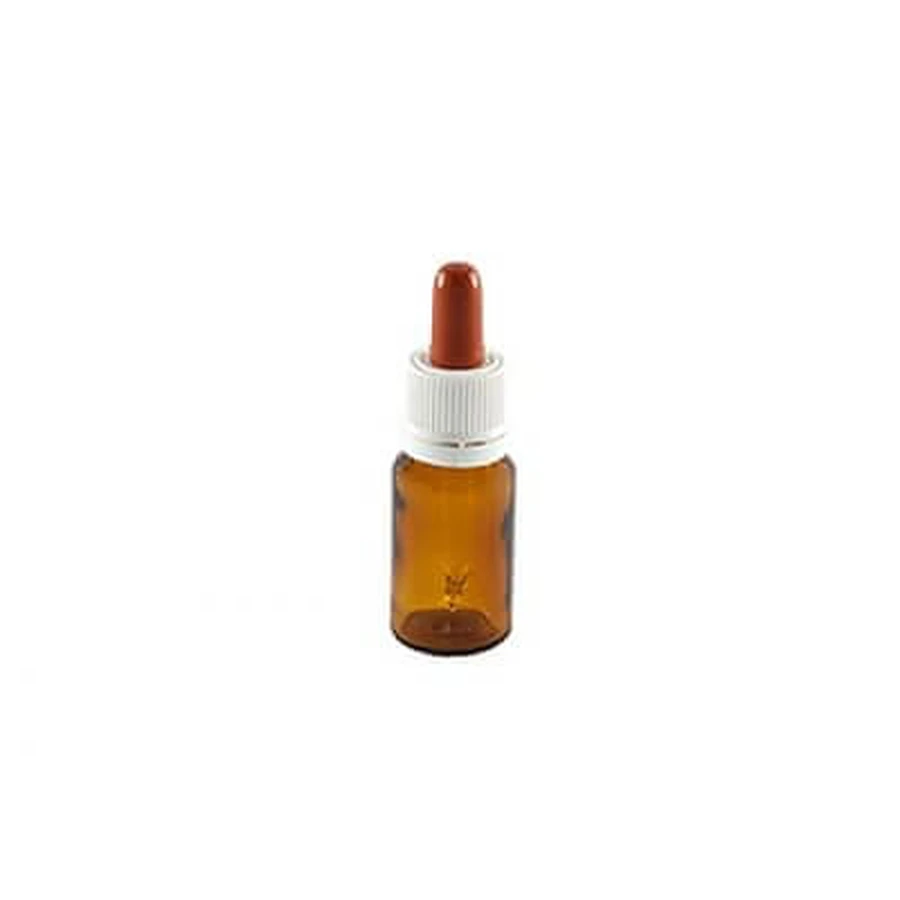 Glazen fles van 20 ml + verzegelde druppelaar