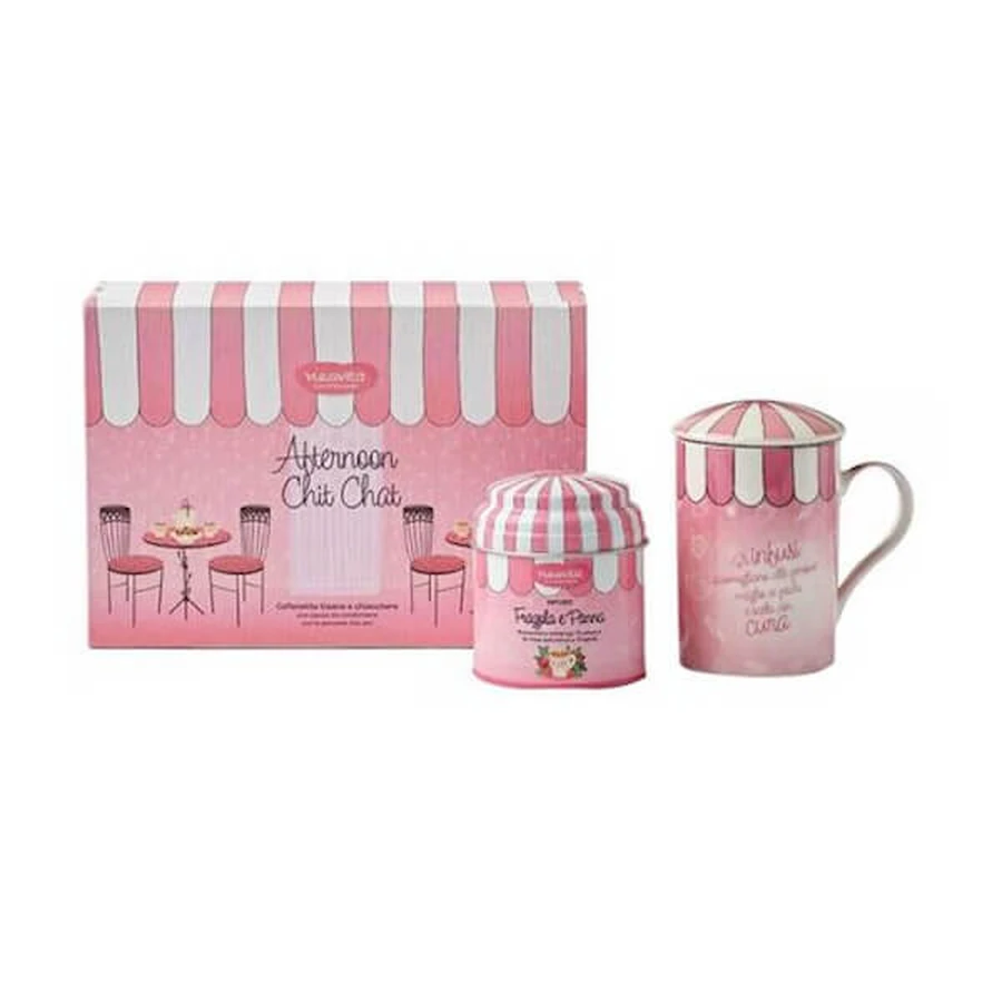 Neavita Chit Chat căpșuni și cremă + set de infuzor roz