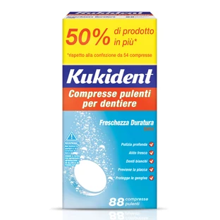 Kukident 88 Comprimés fraîcheur durable