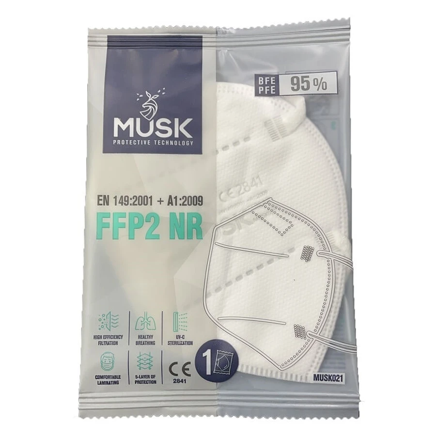 MASKE FFP2 WEISSER MOSCHUS 10 STÜCK