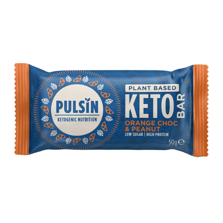 Protein bar with orange and chocolate chips, 50 g, Pulsin