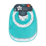 Dribble Catcher Bib, 4 months+, Turquoise, 2 pieces, Tommee Tippee