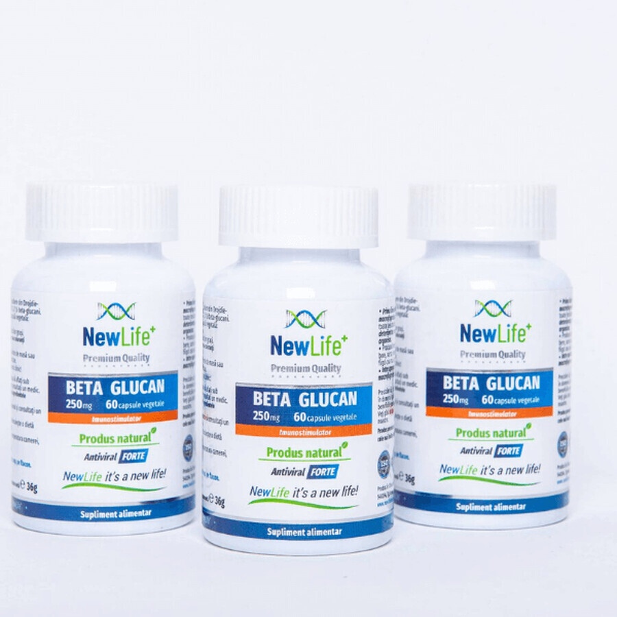 BETA GLUCAN, 250MG, 60 CAPSULE VEGETALE, NEW LIFE+