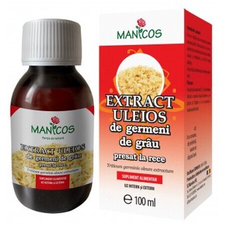 Extract uleios de germeni de grau presat la rece 100 ml, Manicos