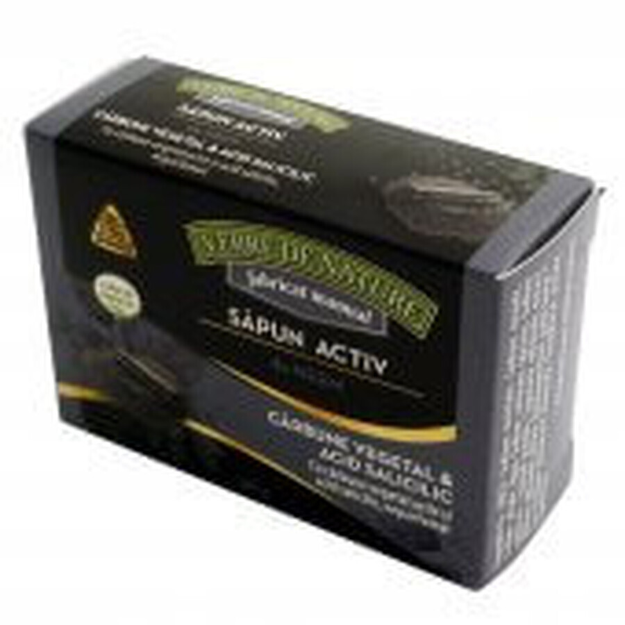 Neem Active Soap with Charcoal and Salicylic Acid 100 g Verre de Nature