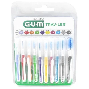 Gum® Trav-Ler® Sunstar Brush 10 Pieces