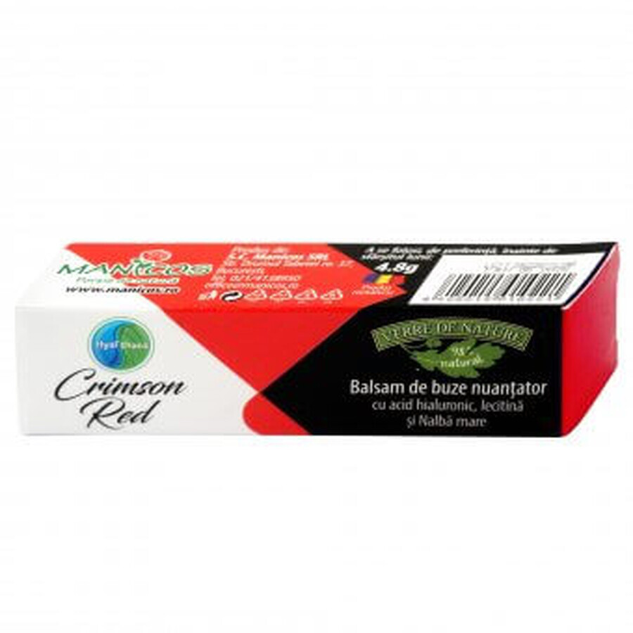 Balsam de buze nuantator Hyal'thaea Crimson Red 4.8 g, Verre de Nature