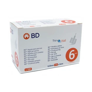 Igła do penów insulinowych Thinwall Bd Gauge 31 6 Mm 100 szt.