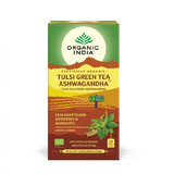 Tulsi Ashwagandha and Green Tea, 25 bags, Organic India